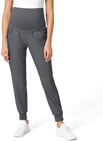 W123 Maternity Jogger Scrub Pant Pewter