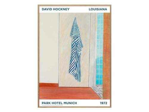 �f���}�[�N ���C�W�A�i�ߑ���p�� �|�X�^�[ David Hokcney - Hotel Park Munich�i1972�jA2 42×59.4cm