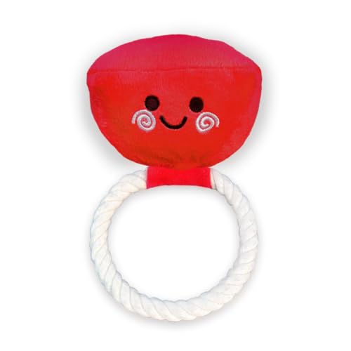 Image of Mutt of Course Dog Toy Plush Squeaky Toy for Dogs | Wedding Ring Design | Soft Chew & Tug Toy for Puppies & Small Dogs