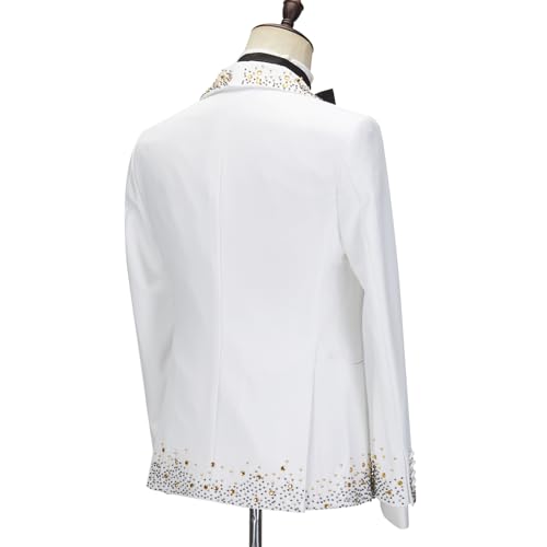 2 Pcs Men's Tuxedo Suits Groom Wedding Tuxedo Tailored Slim One Button Blazers Jacket Pant Luxury Prom Party Sets3