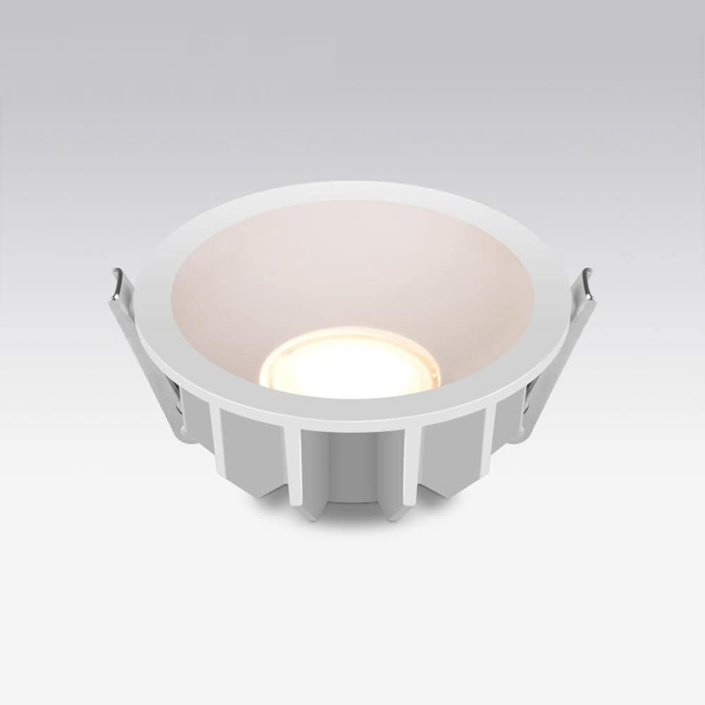Recessed Led Lighting Flush Mount Ceiling Spotlight Monopoint Light Fixture, Mini White Downlight Aluminum Directional Spotlights for Living Room Corridor Bedroom/3000K/25W
