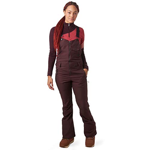 Volcom Junior's Swift BIB Overall Snow Pant, Black RED, L