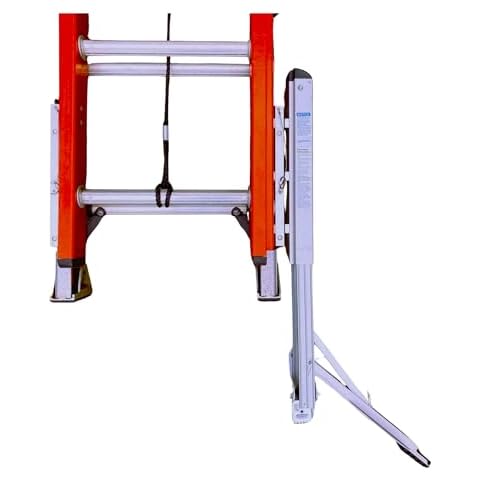 Levelok Detachable Supreme Extender - 1 Ladder Leveler w/Side Tip Stabilizer Arm & 2 Base Units - LL-STB-4SE-2QC - Snaps on Either Side of Ladder Cover