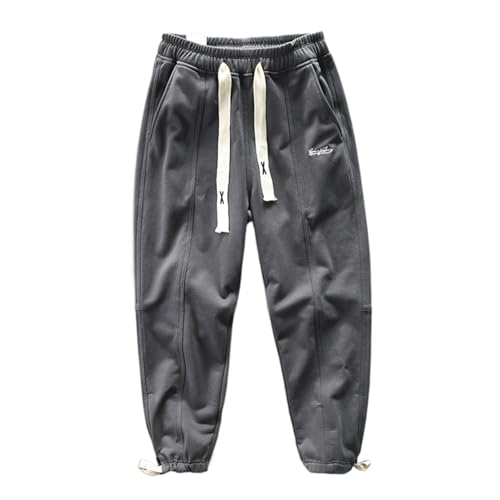 Pantalon de survêtement gris homme chaud vêtement automne hiver flip pants