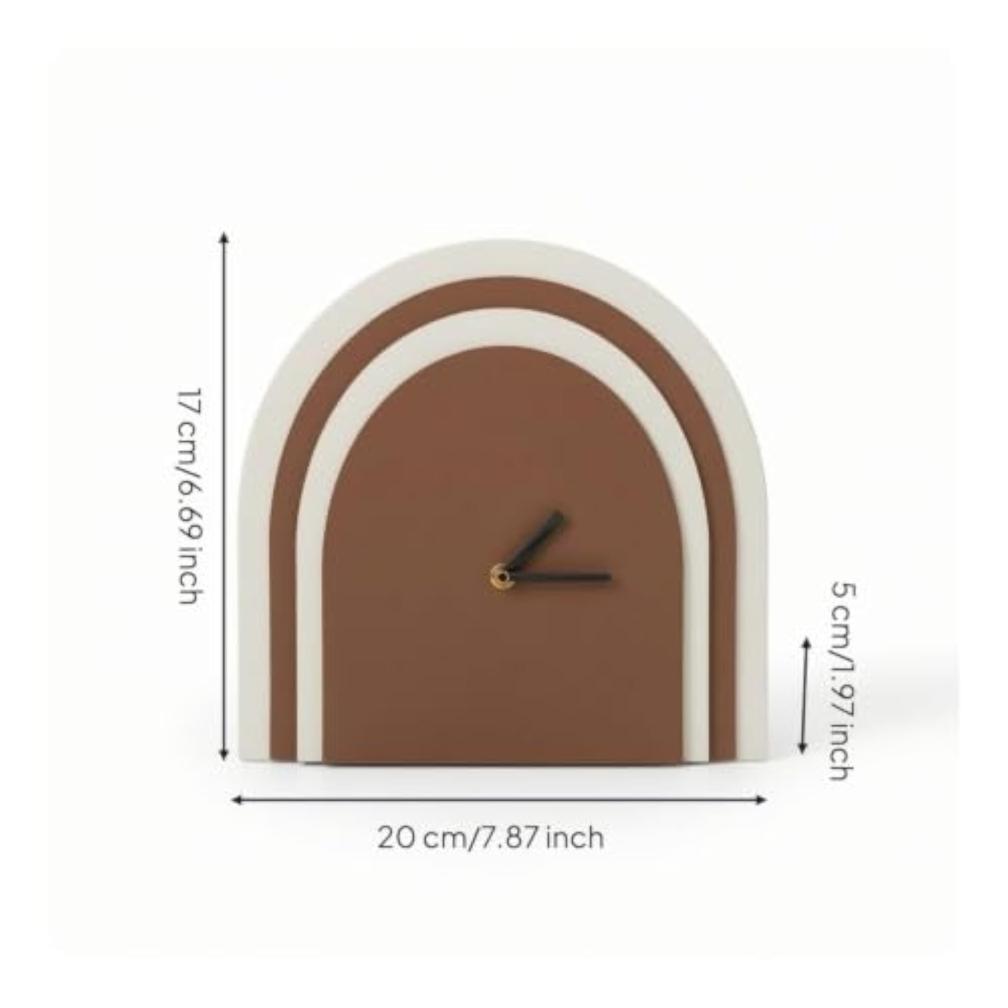 Decorative Arched Mantel Clock, Modern Minimalist Design