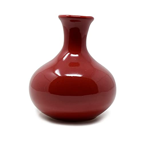 Image of The Himalayan Goods Company Ceramic Flower Vase (Standard, Red)