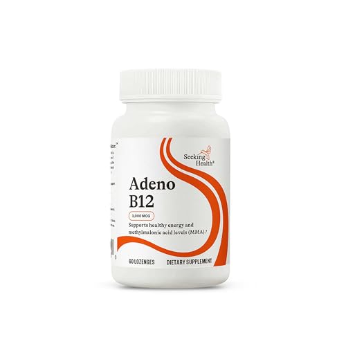 Seeking Health Adeno B12 - Vitamin B Supplement to Support Energy and Brain Health - Adenosylcobalamin Energy Supplement - 3000 mcg 60 Lozenges