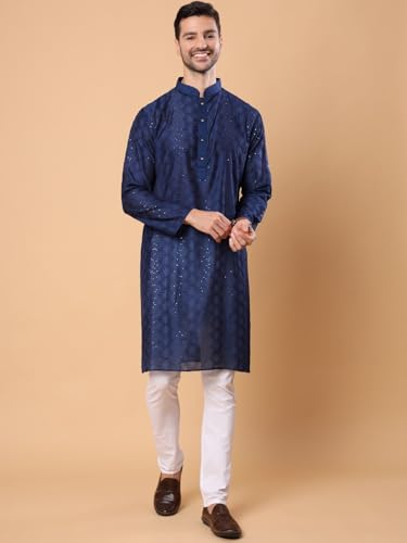 Image of Amazon Brand - Tavasya Men Maroon Self-Design Sequinned