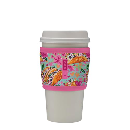 Sok It HotSok Coffee & Tea Reusable Insulated Neoprene Cup Sleeve (Taco 'Bout, One Size Coffee Sleeve)