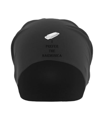 Bonnet souple en coton fin noir extensible et ultra léger taille unique