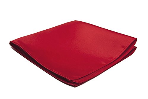 Mens Pocket Squares Handkerchief 6 Pk Wedding Party Solid Color Handkerchiefs (Red) #TOP1