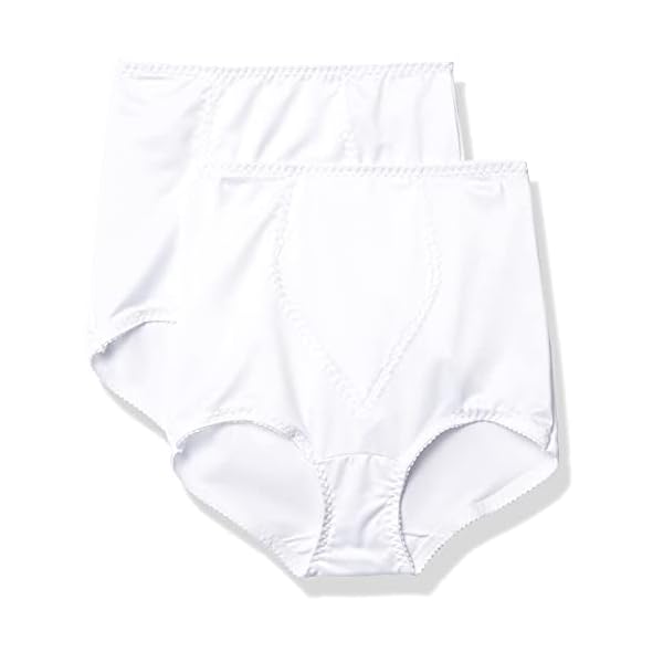 Bali womens Light Control Tummy Panel Panty Dfx70j 2-pack shapewear briefs, White Garment/White Garment, Medium US