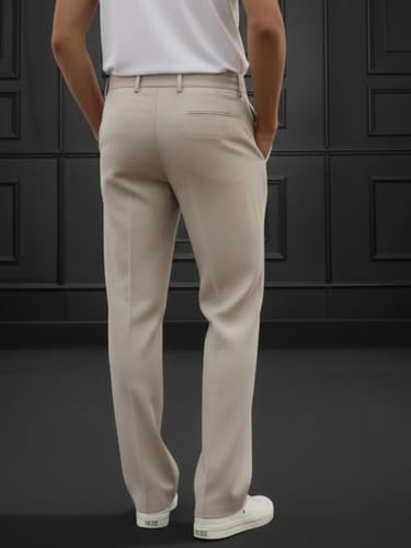 Image of Rigo Men Linen Straight Fit Korean Pants | Cotton Linen Regular Size Casual Trousers