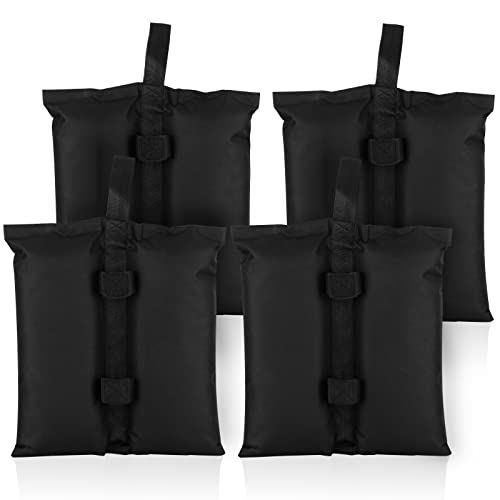 UNIDEAL Pavillon Sandsäcke Set - 4er Pavillonstandfüße für Pop Up Faltpavillon, Gartenzelte Gewichte, Hochwertig und Wasserfest (Schwarz)
