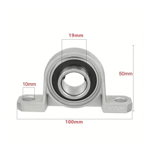 Cojinete KP004 de 19mm en aleación de zinc con soporte autoalineable de dos piezas 5