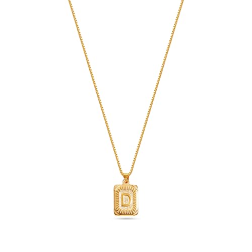 Image of Rubans Demi Fine Stainless Steel Alphabet Pendant CZ Gift for Women & Girls