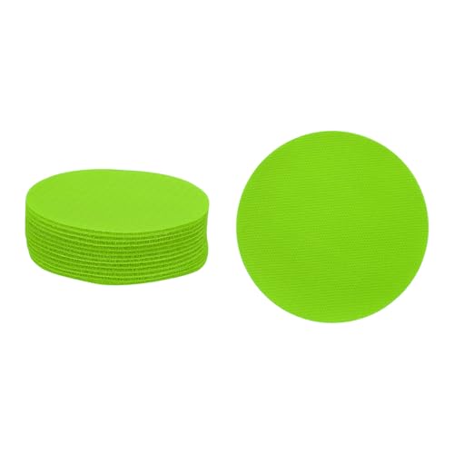 uxcell 24 Pcs Carpet Spot Markers, 4 Inch Circle Floor Dots for Classroom Carpet, Circles Spots Dots for Preschool Teacher Supplies, Flexible Seating, Grass Green