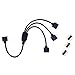 AFONLI Under Cabinet Lighting Accessories Mounting Tools Lighting Chains Expansion Cables for RGB Light Tube Sets (1to3 Splitters)