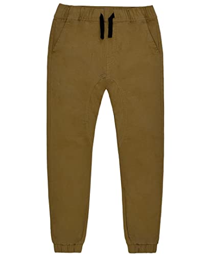 Southpole Boys' Cotton Twill Jogger Pants, Elastic Band Waist and Bottom, Age 8-182