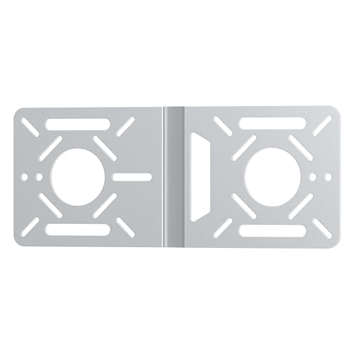 Fasgear Aluminiummetall VESA Adapter für MINI PC,Halterung für Intel NUC VESA-Monitorarm,VESA Adapterplatte mit 100x100mm und 75x75mm Löchern,Monitor Arm Conversion Kit Halter für VESA-Muster(Silber)