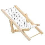 Mini décoration de maison : fabriquée en bois qui se caractérise par sa stabilité et sa durabilité, très dure et lisse à utiliser, chaise de plage miniature micro paysage