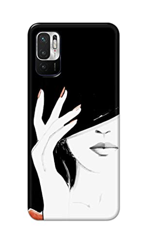 Image of PRINTFIDAA Photo of Beautiful Girl Hard Back Cover for Redmi Note 10T 5G, Poco M3 Pro 5G, Redmi Note 10 5G Back Cover -(P6) KAT1005