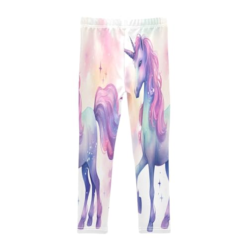Toddler Girls Leggings Printed Yoga Pants Leggings Pink Hair Unicorn for Kids2