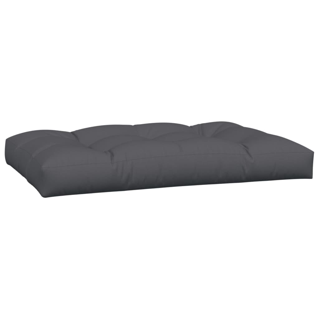 Palettenkissen 5-TLG. Anthrazit Stoff – Bequeme Outdoor-Kissen aus wasserfestem Polyester mit weicher Hohlfaserfüllung für Gartenmöbel, Hocker und Sofa, pflegeleicht und formstabil Garten