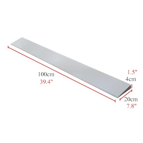 Rampas de umbral de plástico antideslizantes con textura, para rampas de bordillo, escalones y accesos, cortables (gris, 100 x 20 x 4 cm) miniatura 7
