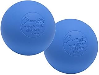 Champion Sports Colored Lacrosse Balls: Blue Official Size Sporting Goods Equipment for Professional, College & Grade School Games, Practices & Recreation - NCAA, NFHS and SEI Certified - 2 Pack