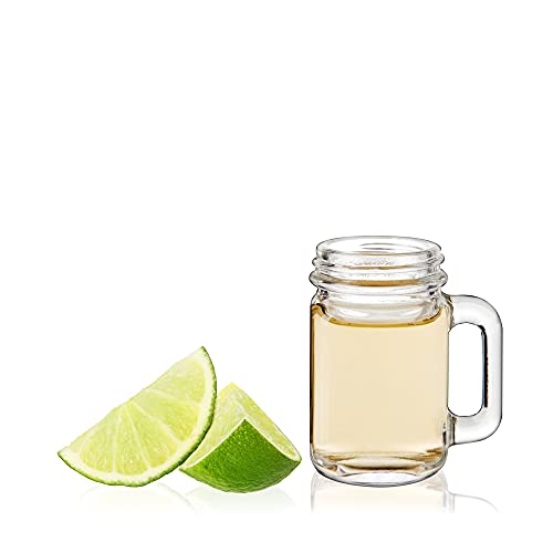 True Mason Jar Shot Glasses, Mini Mason Jar Shot Glasses With Handle, 1 Ounce Shot Glass, Set Of 6, Glass #TOP2