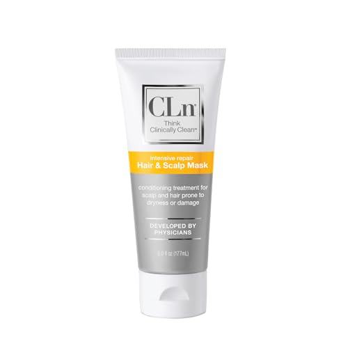 CLn® Hair & Scalp Mask Conditioner - Deep Conditioner for Hair & Scalp Prone to Dryness & Damage, Paraben-Free & Dye-Free, Scented by Eucalyptus, 6 fl. oz.