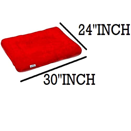 Image of NEXTGO Floor Seat Cushions Yoga Meditation Mat Pooja aasan Soft Extra Comfortable Feather Touch Last Long Upto Washable Material Size 24 x 30 Inch 2 x 2.5 Fit Color RED