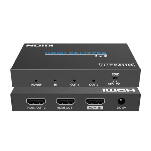 DVDO 4K 1x2 HDMI Splitter | Supports Resolutions up to 4K@60 4:4:4 at 18Gbps Bandwidth