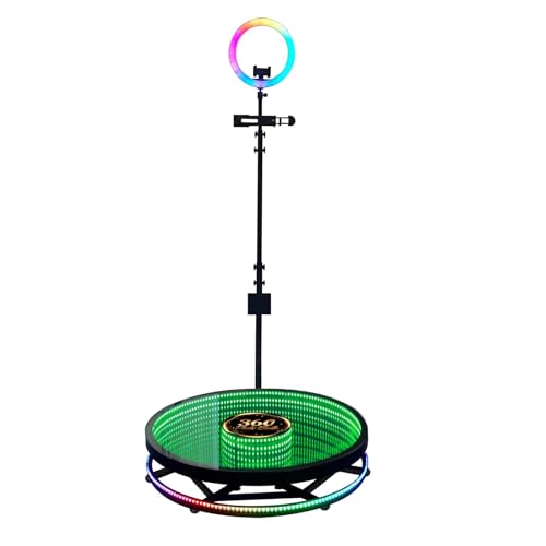 ASEDVG Máquina de cabina de fotos de 360 grados para fiestas con soporte de caja de aire en control remoto automático de movimiento lento de 360 grados de giro de cabina de cámara fotográfica gratuita