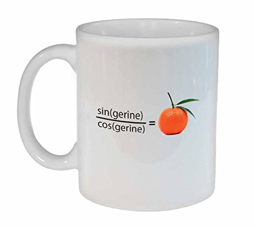 Tangerine Funny Math Coffee or Tea mug