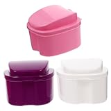 ARTSEWPLY 3 pezzi Custodie per Dentiere con Coperchio Traspirante Scatole Portatili Resistenti per Apparecchi e Retainer Compatte e Facili da Trasportare per Viaggi e Uso Quotidiano immagine