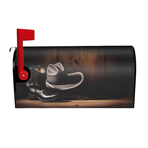 Cowboy Hat and Boot Magnetic Mailbox Covers, Vintage USA