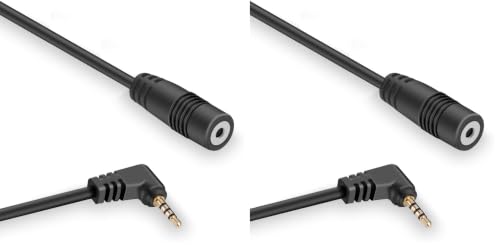 Image of Dash Cam Rearview Backup Camera Extension Cord,2.5mm 9.8 Ft Male to Female Car Driving Recorder Reverse Camera Extension Cable (Pack of 2)