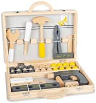 Small Foot Small Foot-11808 Maletín Miniwob, Madera, Varias Herramientas y Juego de Tornillos, a Partir de 3 años. Toys (11808)