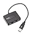 Amazon Basics 4-Port USB to USB 2.0 Ultra-Mini Hub Adapter, Black