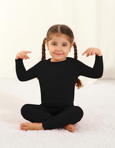 Thermal Underwear for Kids Girls Thermals Flexible Fit Top and Bottom Pajama Set Boys Long Johns Base Layer4