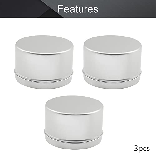 Image of Othmro 3pcs 6.8oz Metal Round Tins Aluminum Tin Cans Containers with Screw Lid, 80 * 50mm(DxH) Silver tin cans for Salve, Spices, Lip Balm, Tea or Candies 200ml