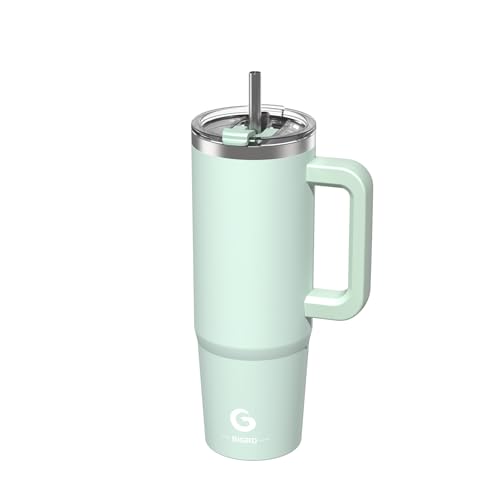 BIGRD Gobelet Isotherme 890ml (30oz) Double Paroi Acier Inoxidable avec Paille - Thermos Vacuum...