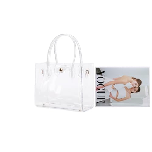 Bolso transparente para mujer, bolsa tote aprobada para estadio miniatura 3