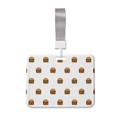 IDカードホルダー ハンバーガー 名刺ホルダー ネームホルダー 名札ケース 定期ケース 薄型 吊り下げ名札 IDカードケース おしゃれ パスケース 社員証 学生証 通勤 通学 贈り物