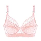 Necalisi BH mit Spitze Rosa Damen BH aus floraler Spitze Bügel Ungepolstert Soft Cup Vollschalen BH Damen BH Push up 90B