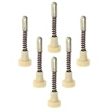 Sosoport 6 Piezas de Pestillos de Resorte para Cuna Pequeña y Jaulas Pasadores de Bloqueo de Acero Inoxidable y Plástico Herrajes de Fijación Seguros para Puertas y Ventanas de