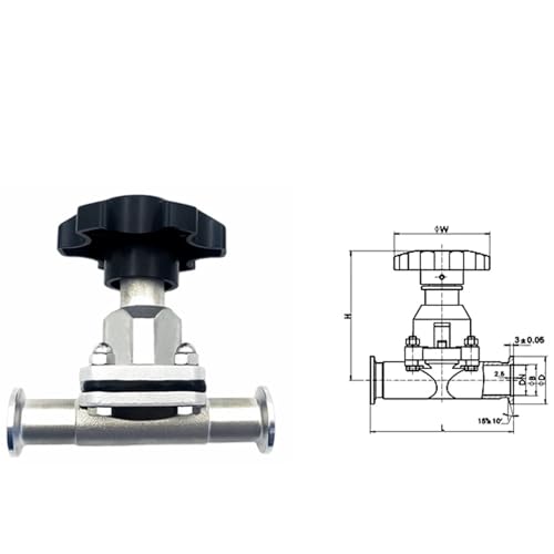 Vanne KF50 inox 304 pour installations de brasserie et vide