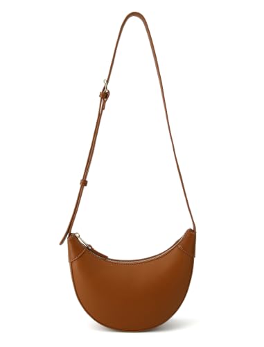 Image of Cresent Crossbody Bag for Women Purse Small Shoulder Sling Moon Bags | Trendy Vegan Leather Dumpling Hobo Bag for Casual Daily